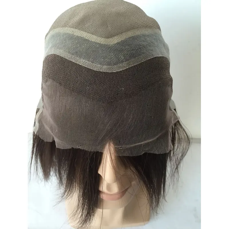 Mono Base With French Lace in Front For Man Wig