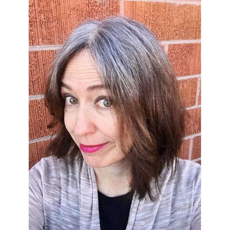 Grey Medium Length Wigs Monofilament Straight Synthetic Wigs