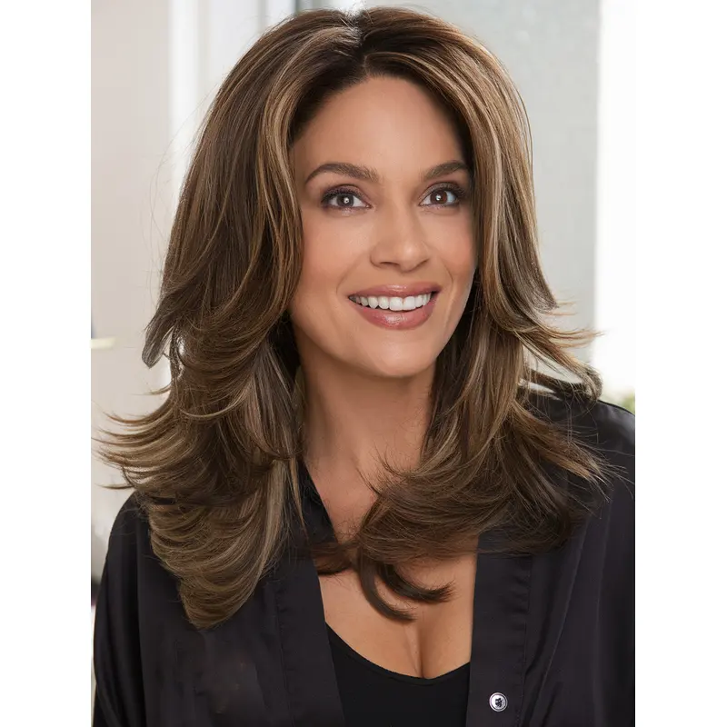 Long Natural Wigs Layered 16" Lace Front Wigs