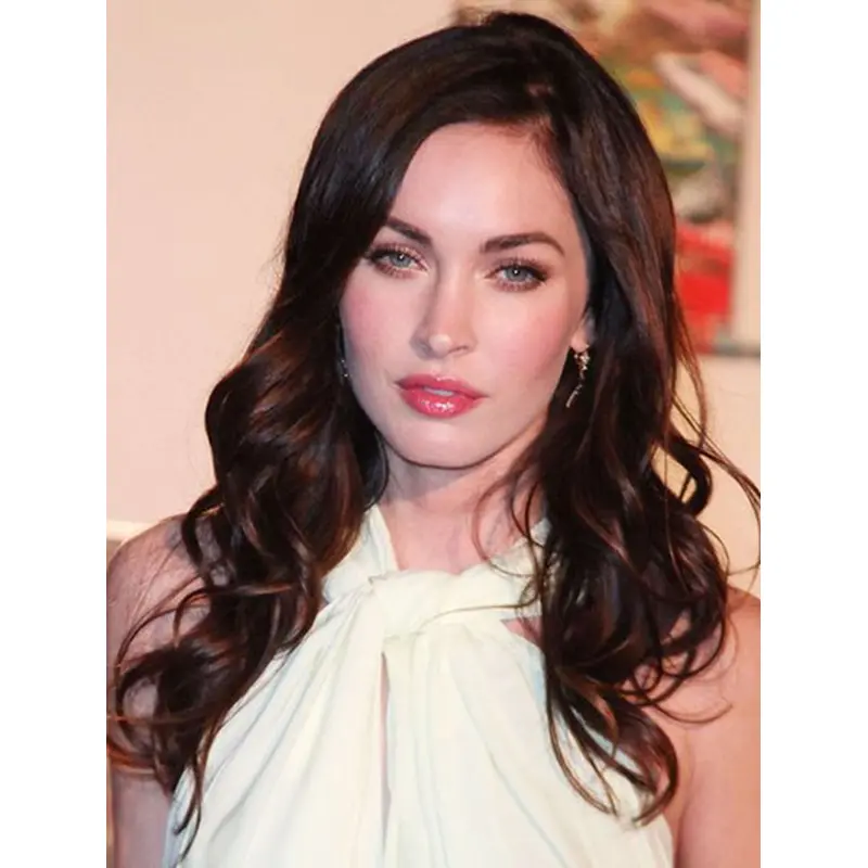 Curly Long Brown Synthetic Megan Fox Wigs