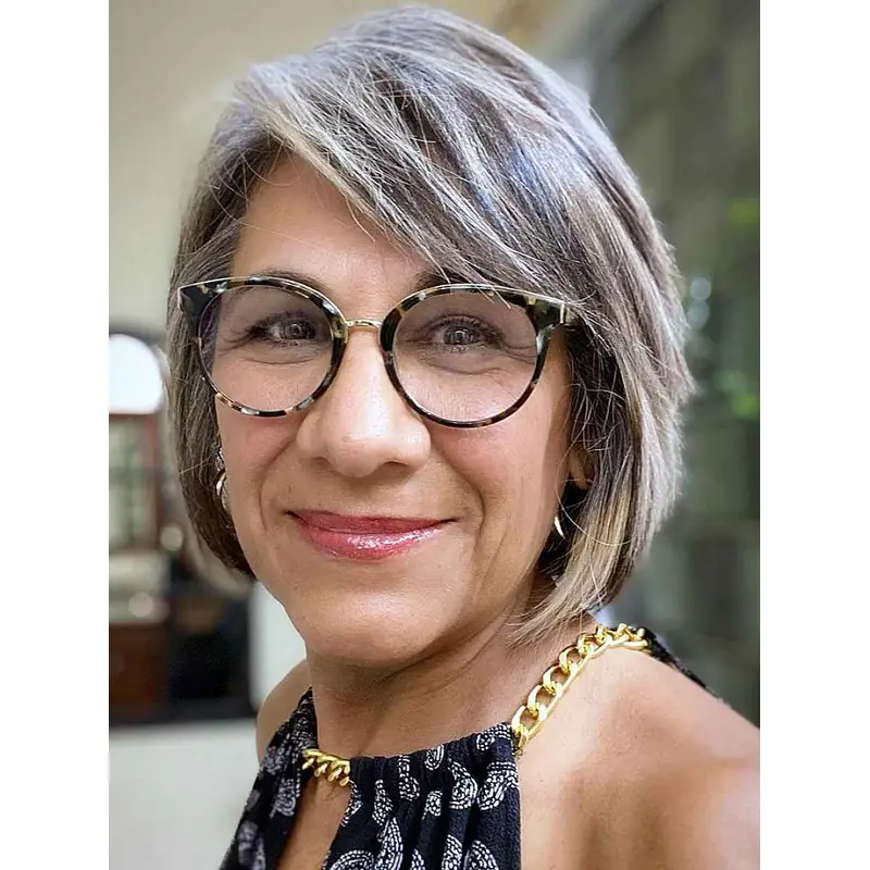 Lady Grey Wigs Bobs 10" Straight Synthetic Wigs