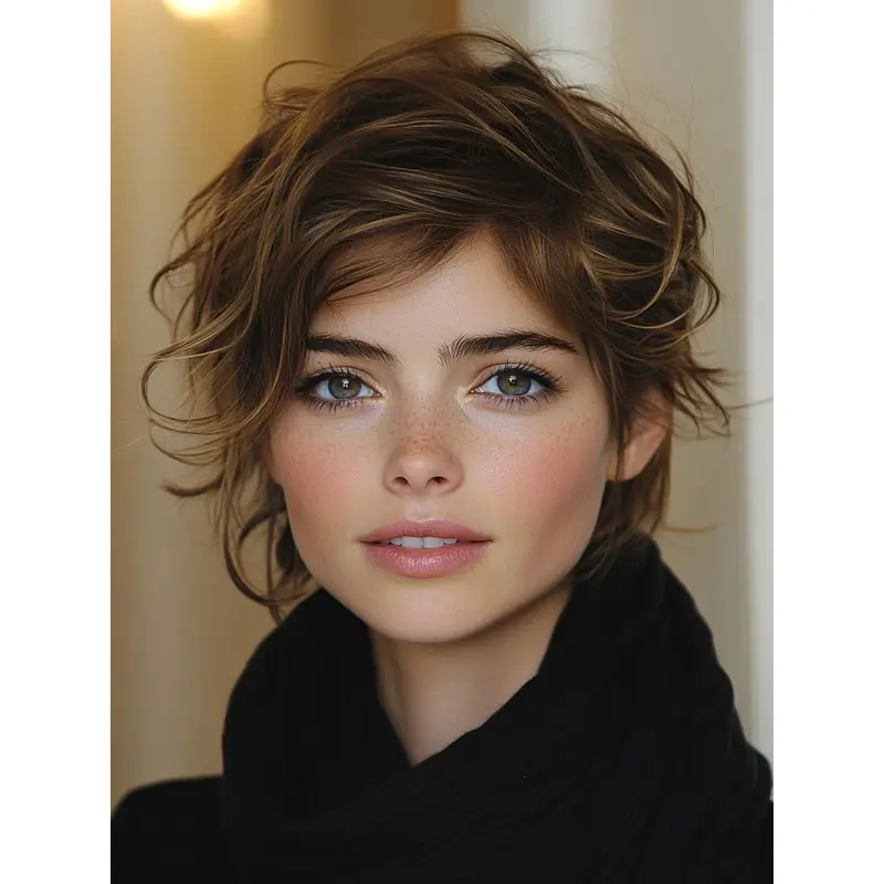 Short Bob Wigs Lace Front 6" Synthetic Ombre/2 Tone Wavy Wigs