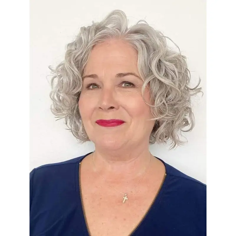 Short Curly Human Hair Wigs 8" Lace Front Wigs