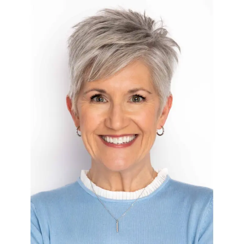 Short Grey Lace Wigs Monofilament 4" Boycuts Wigs