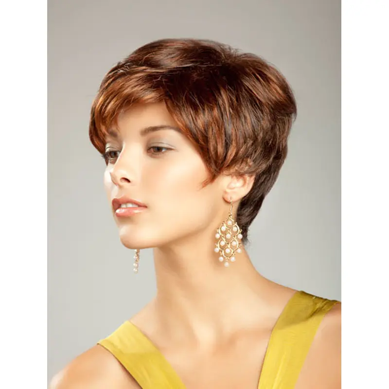 So Great Short Straight Auburn Boycuts Popular Wigs