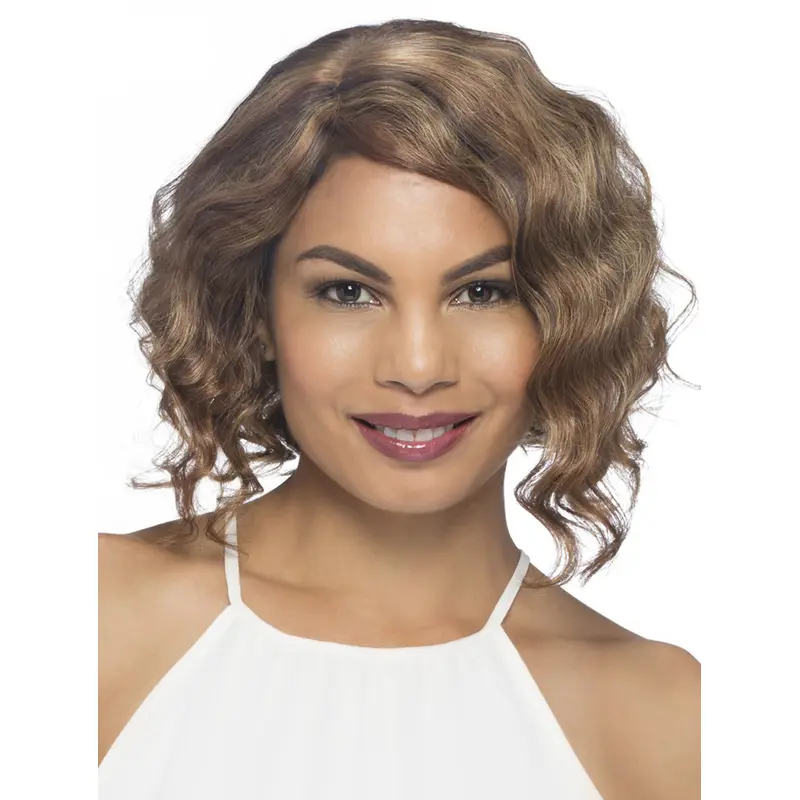 12" Capless Brown Chin Length Best African American Wigs