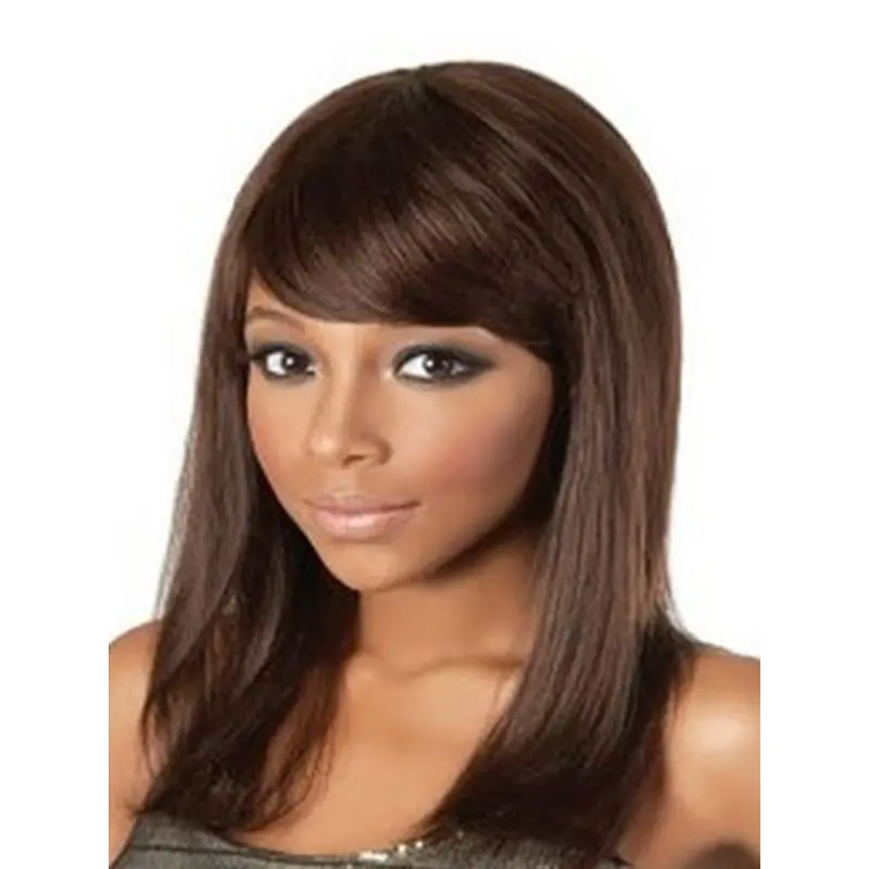 Fashion Auburn Straight Shoulder Length African American Wigs