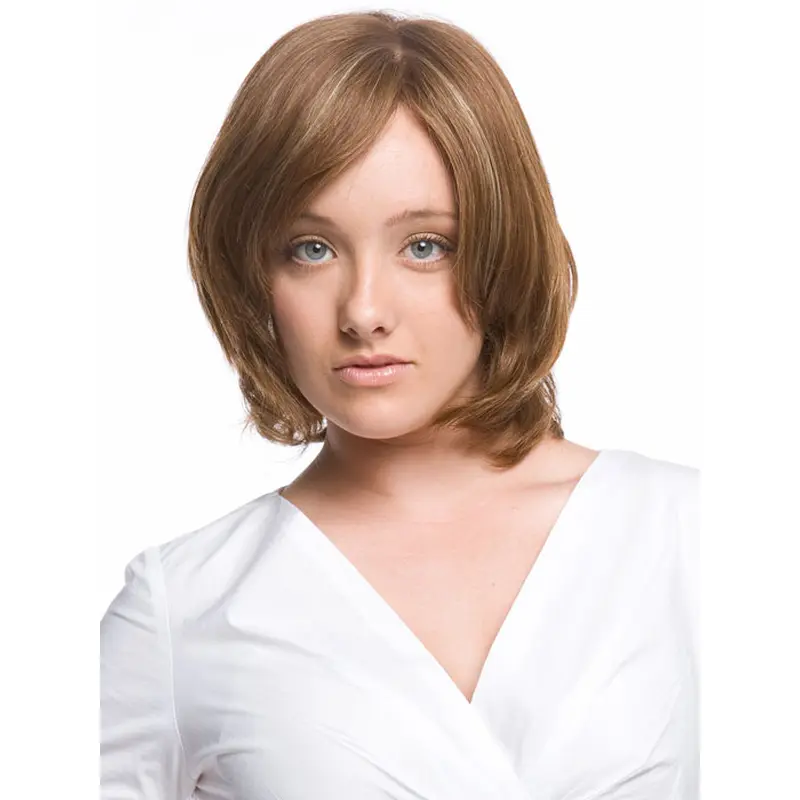 Monofilament Wavy Remy Human Hair Stylish Medium Wigs