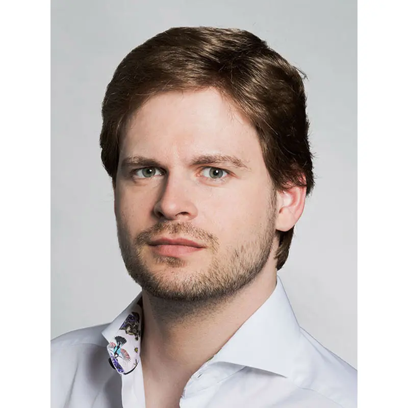 Brown Cropped Straight 4" Synthetic Capless Designed Men Wigs