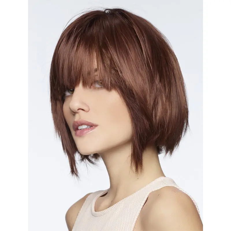 Perfect Auburn Chin Length Straight Bobs Popular Wigs