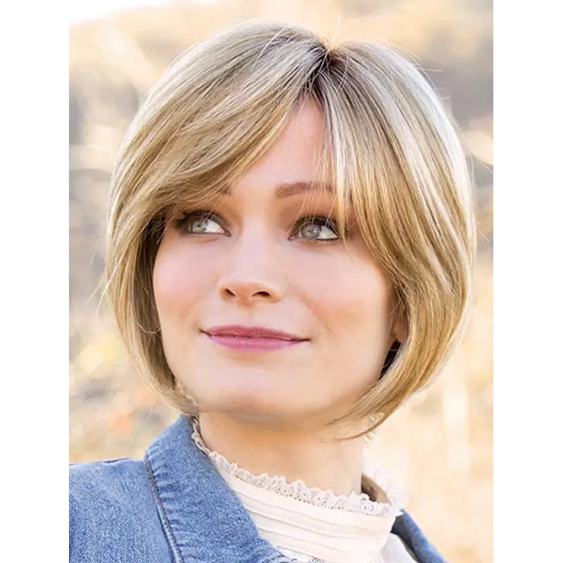10" Chin Length Blonde Straight High Quality Bob Wigs