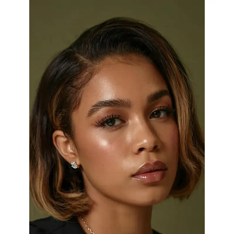 African American Bob Style Wigs 10" Wavy Ombre tone Wigs