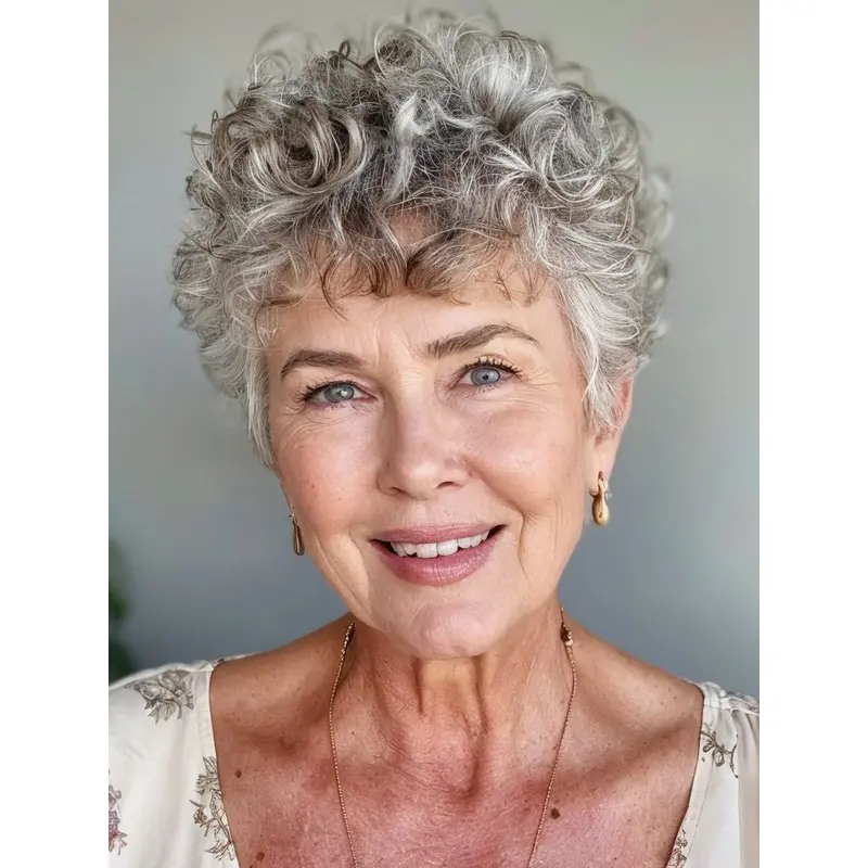 Grey Wigs Short Synthetic 6" Lace Front Wigs