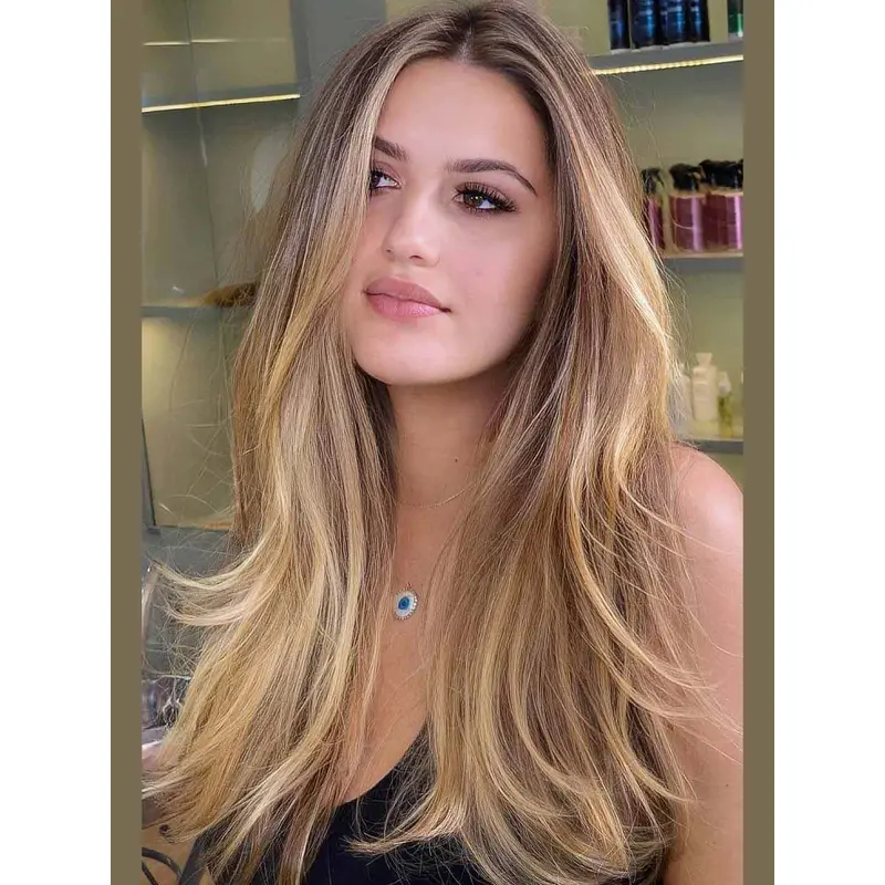 Long Wigs For Sale Straight Monofilament Without Bangs 22" Wigs