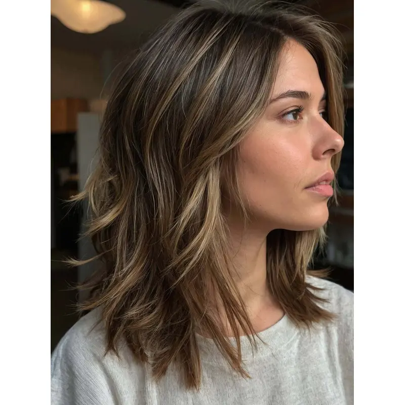 Wigs Medium Length Monofilament Shoulder Length Wavy 12" Wigs