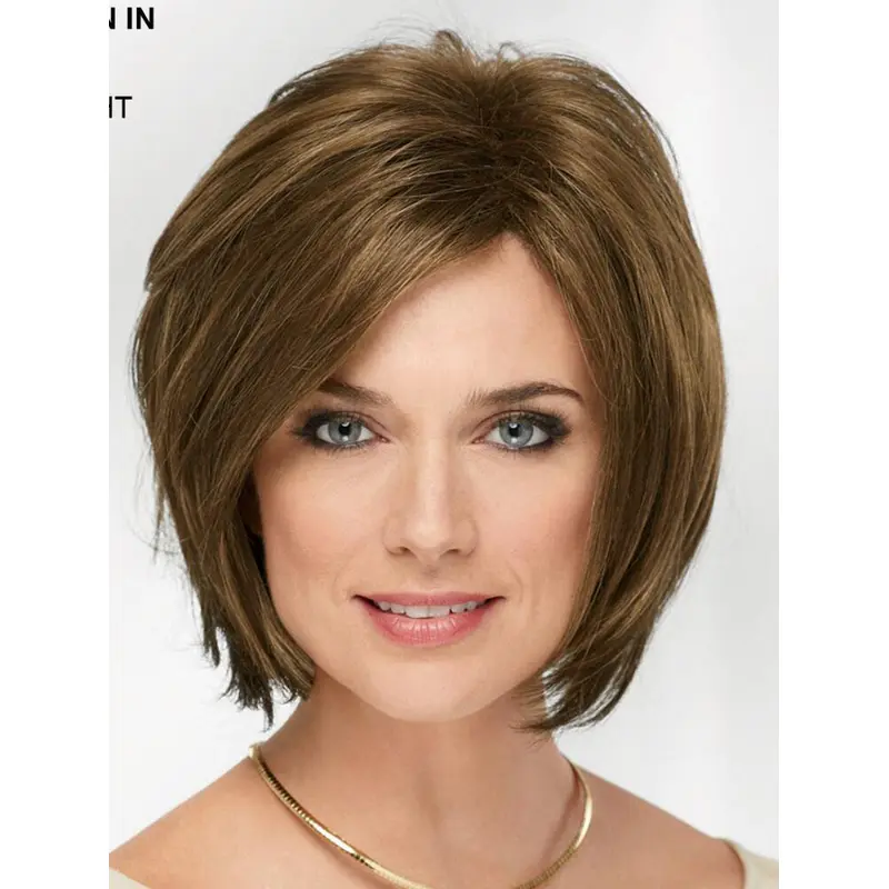 10" Chin Length Blonde Straight Bob Wigs