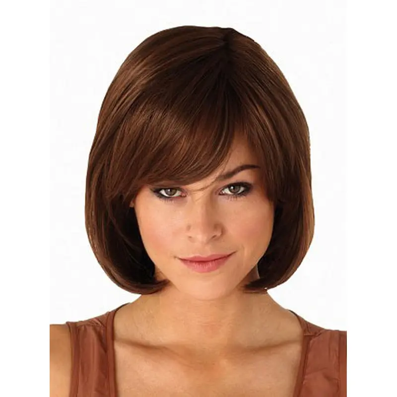 Gorgeous Auburn Straight Chin Length Bob Wigs
