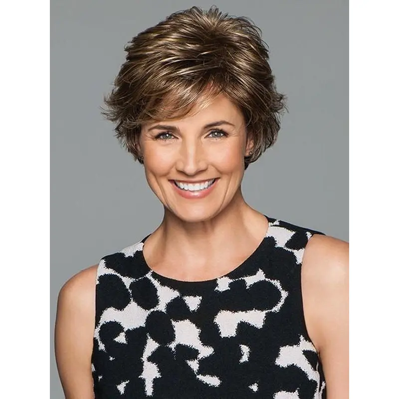 Capless Wavy 8" Layered Good Synthetic Hair