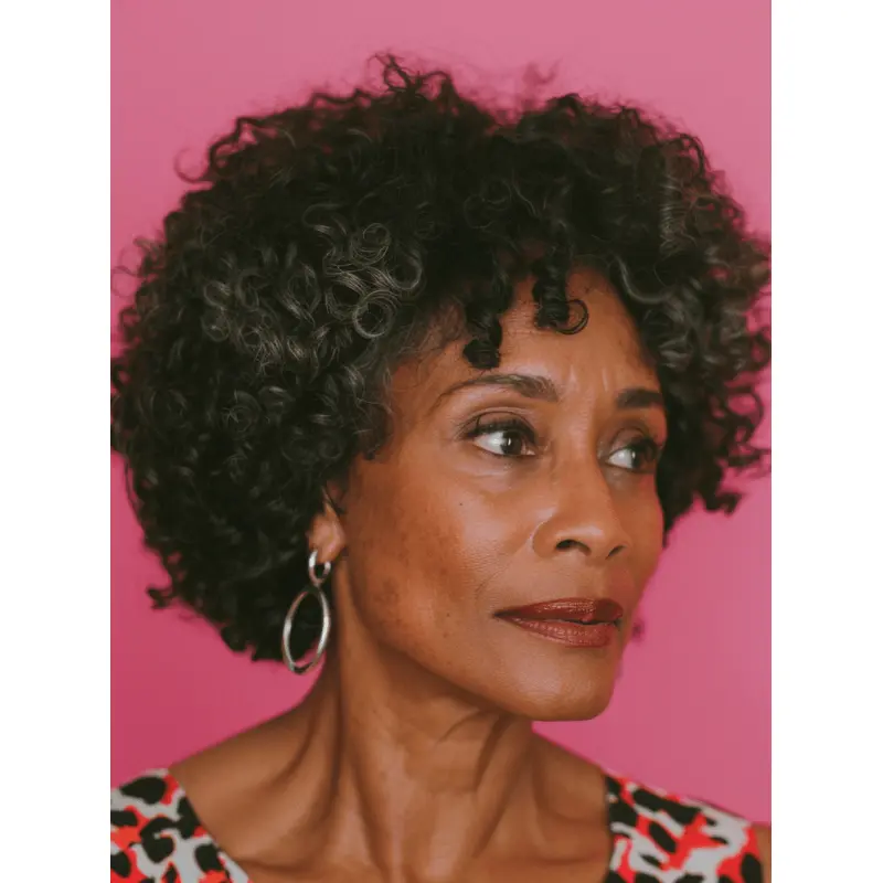 Short Curly Human Hair Wigs For African American 8" Lace Front Grey Wigs