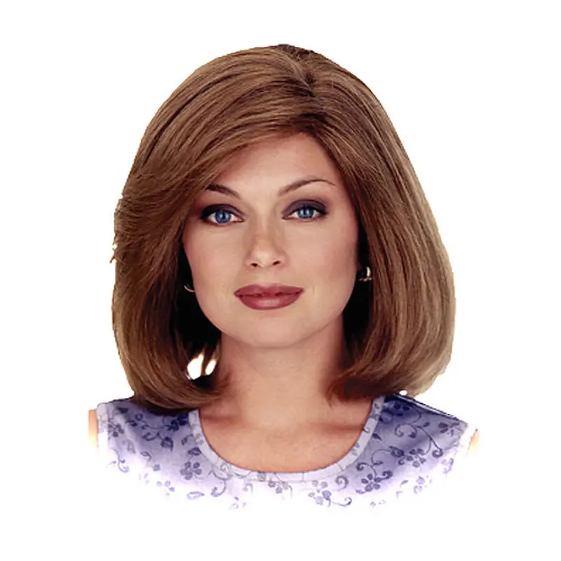 Exquisite Auburn Straight Shoulder Length Bob Wigs