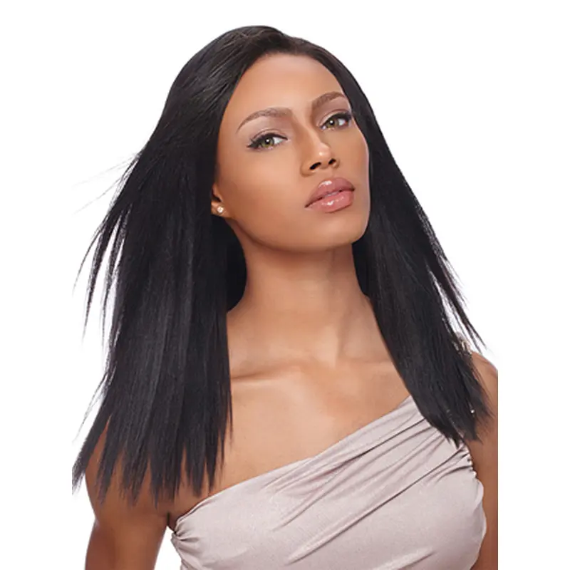 Yaki Black Long Straight Style Human Wigs