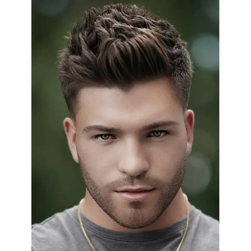 Male Wigs That Look Real Boycuts Ombre/2 Tone 4" Cropped Wigs