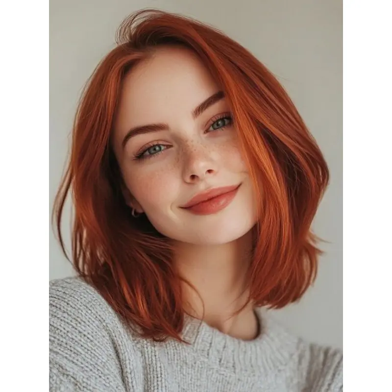 Medium Length Bob Wig Monofilament 12" Straight Synthetic Ombre/2 Tone Wigs