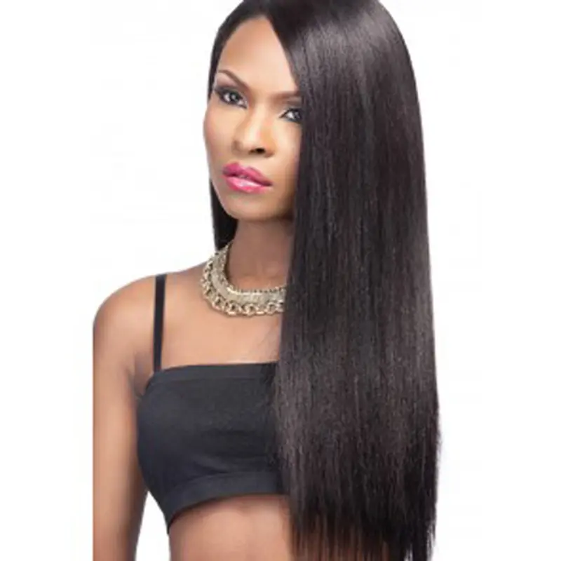 Yaki Without Bangs Lace Front Synthetic Wigs
