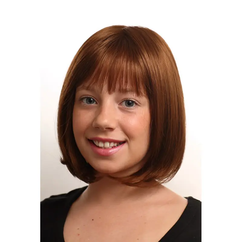 Comfortable Monofilament Straight Chin Length Kids Wigs