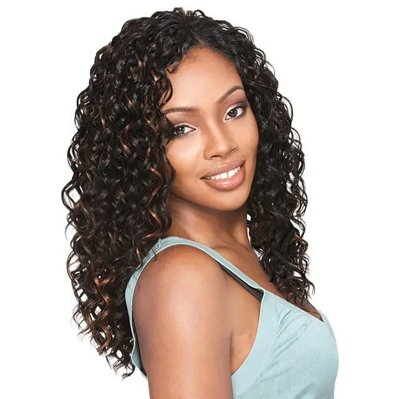 Gorgeous Brown Curly Long African American Wigs