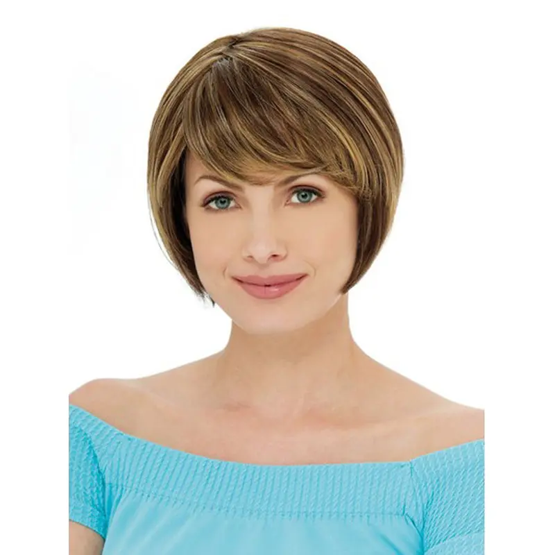 Ideal Auburn Straight Short Bob Wigs