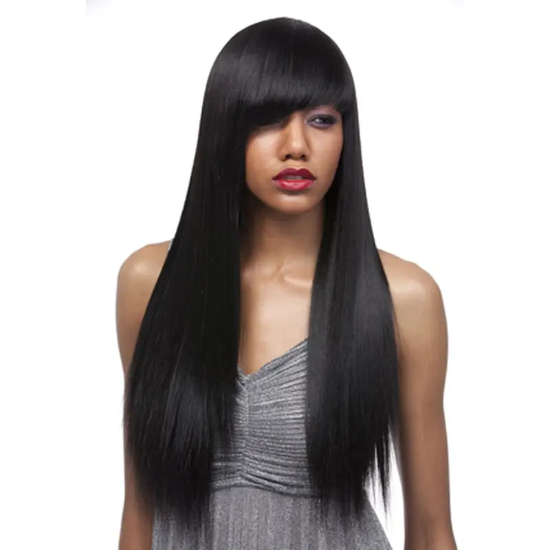 Yaki 24 Inch With Bangs Synthetic Wigs