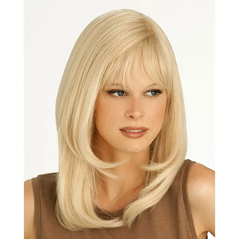 Good Blonde Monofilament Shoulder Length Petite Wigs