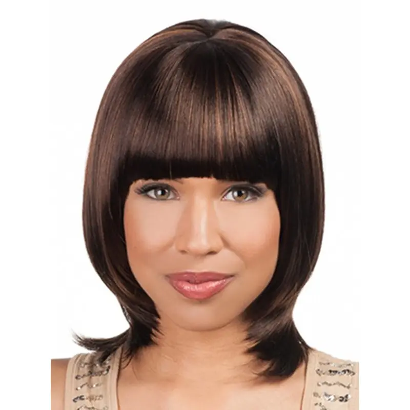 Shining Auburn Lace Front Chin Length Wigs