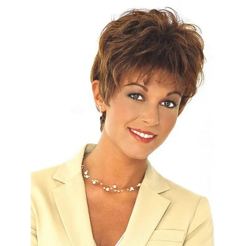 Easy Monofilament Wavy Cropped Lace Front Wigs For Cancer