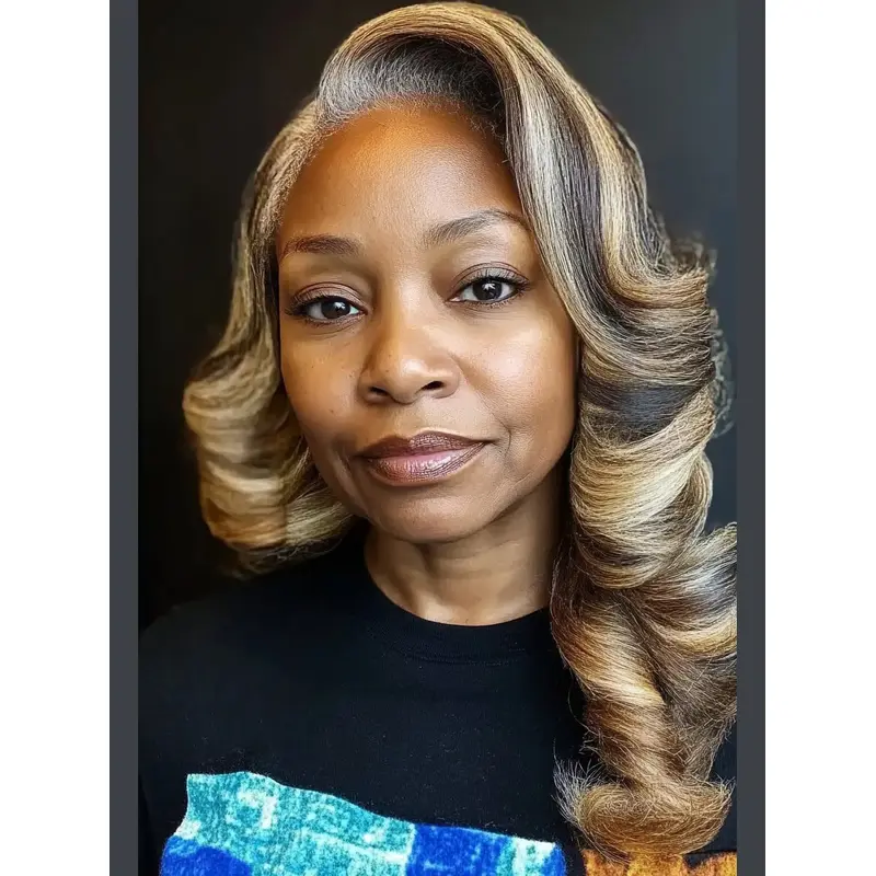 African American Wigs Synthetic 18" Layered Wigs