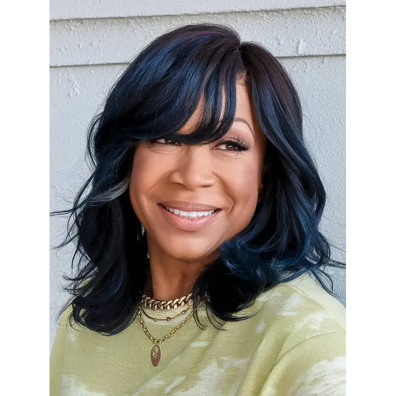 Medium Length Wigs For African American 14" Ombre tone Lace Front Wigs