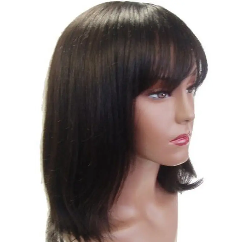 Sassy Brown Straight Shoulder Length Wigs For Cancer
