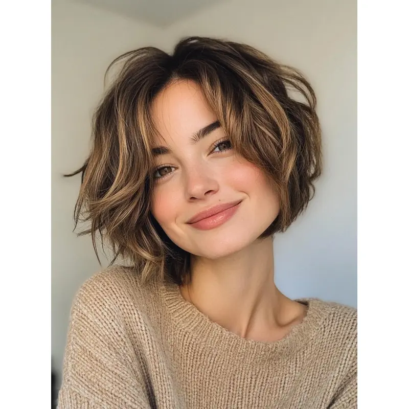 Short Hair Style Wigs Monofilament Ombre/2 Tone Synthetic 8" Bobs Straight Wigs