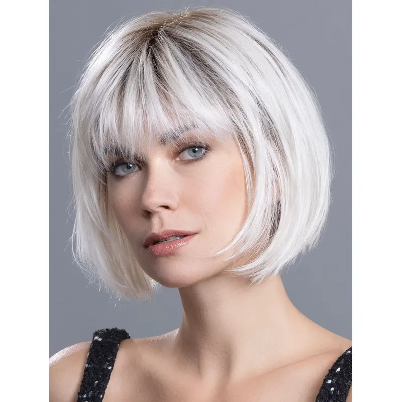 Synthetic Bobs Straight Monofilament Incredible Grey Bob Wigs