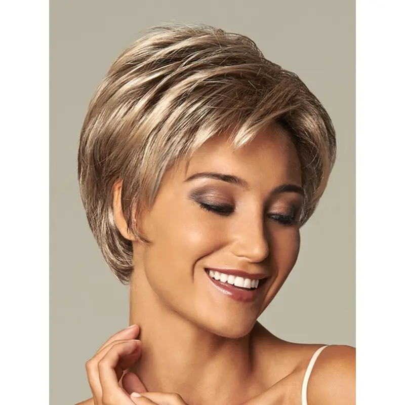 Gorgeous Blonde Wavy Short Synthetic Wigs