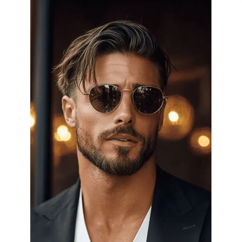 Mens Wig Lace Front Boycuts Synthetic Ombre/2 Tone Straight Wigs