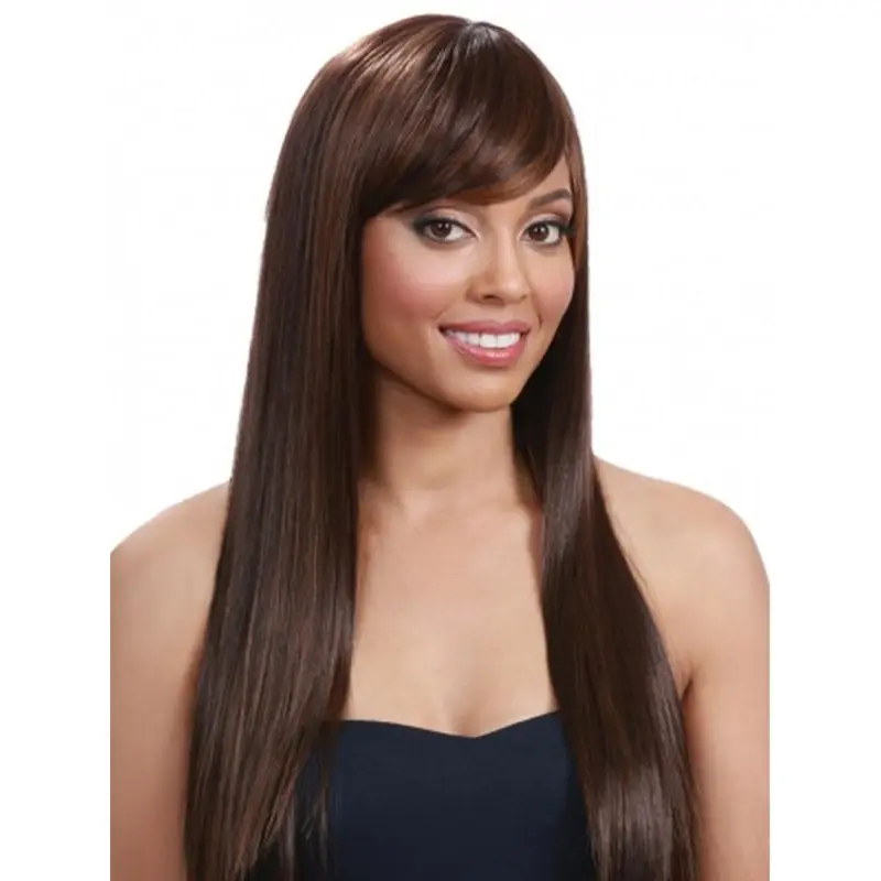 Refined Auburn Straight Long Human Hair Wigs & Half Wigs