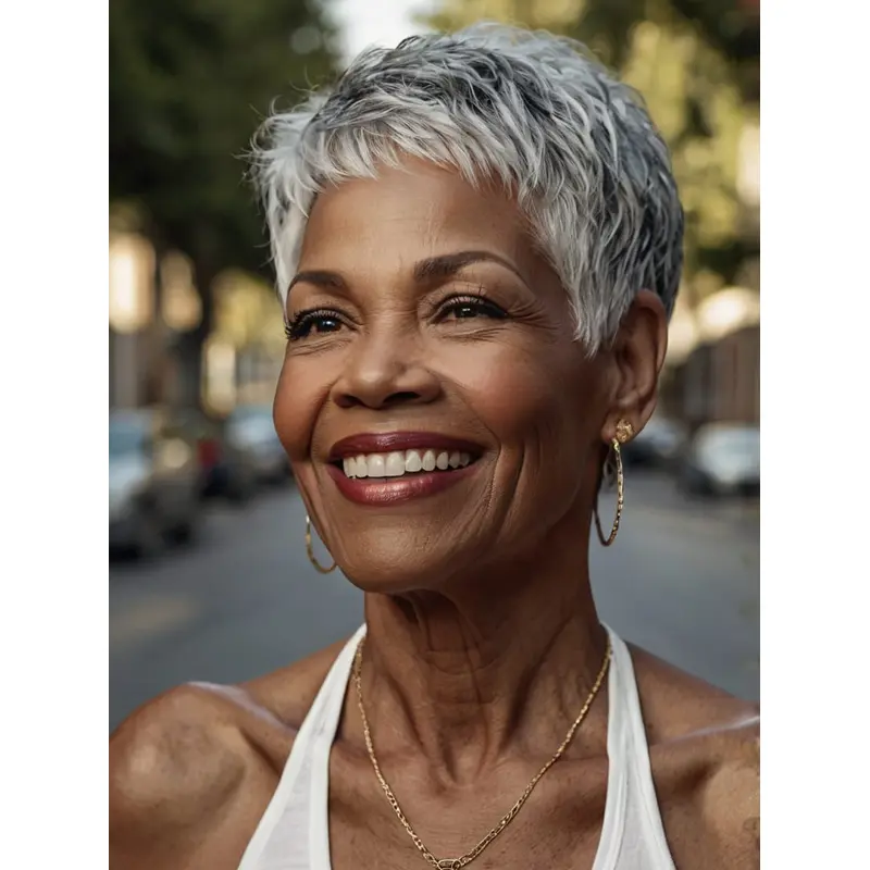 Wigs For African American With Bangs Synthetic Straight Wigs