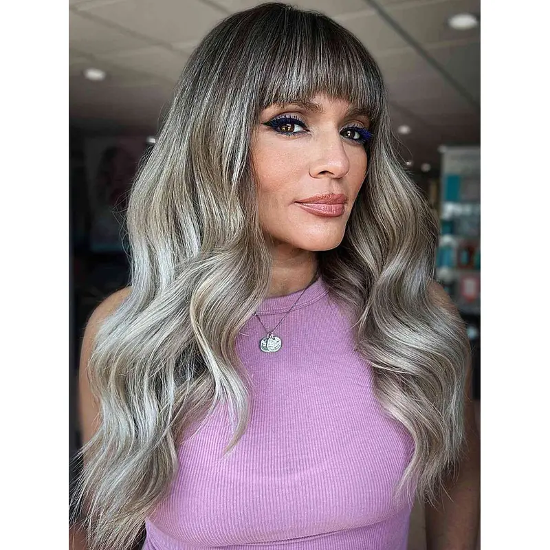 Lace Front Wavy Synthetic 18" Wigs Long