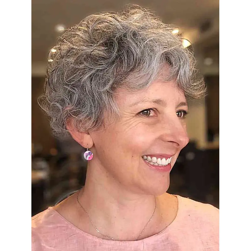 Short Curly Wigs Human Hair 6" Lace Front Wigs