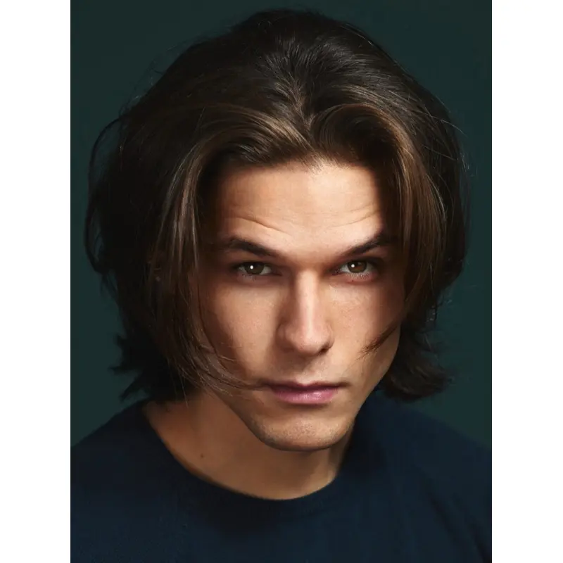 Lace Front Wigs For Men Ombre/2 tone Sythetic 8" Short Wigs