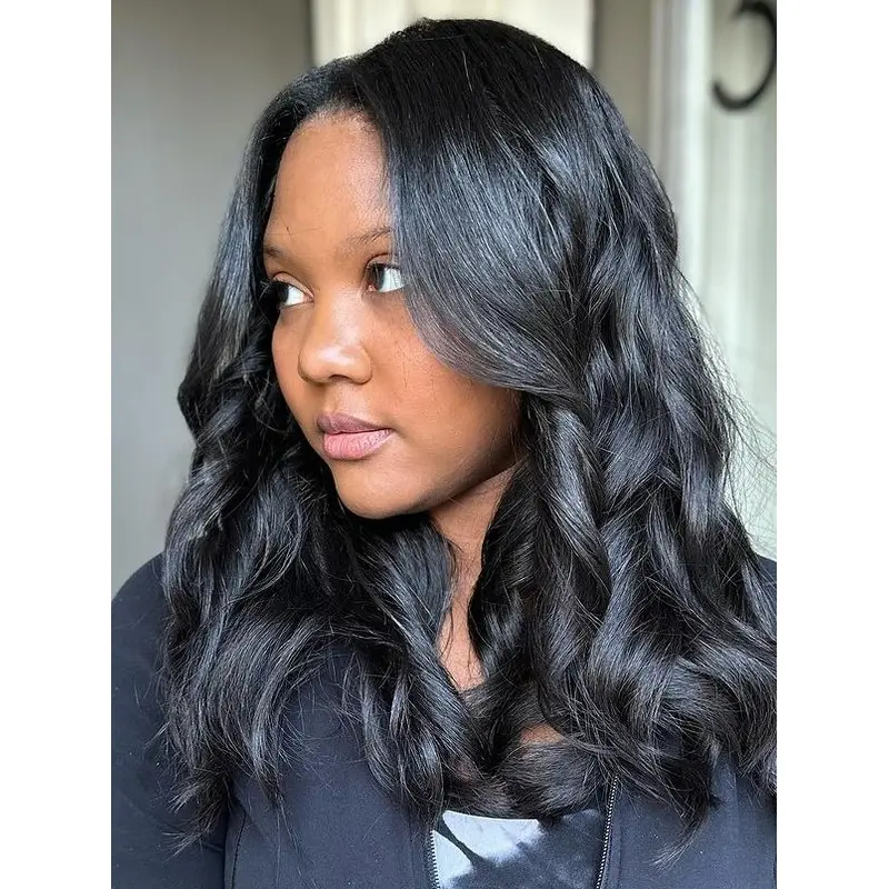 Wigs For African American Seniors Monofilament 16" Long Wigs