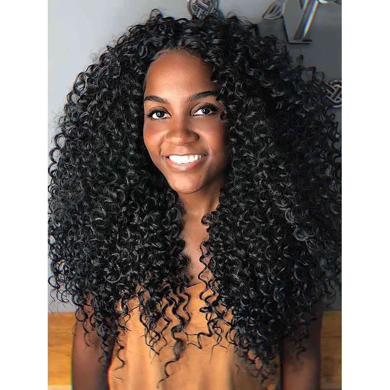 African American Wigs Long Lace Front Wigs Layered Kinky Wigs