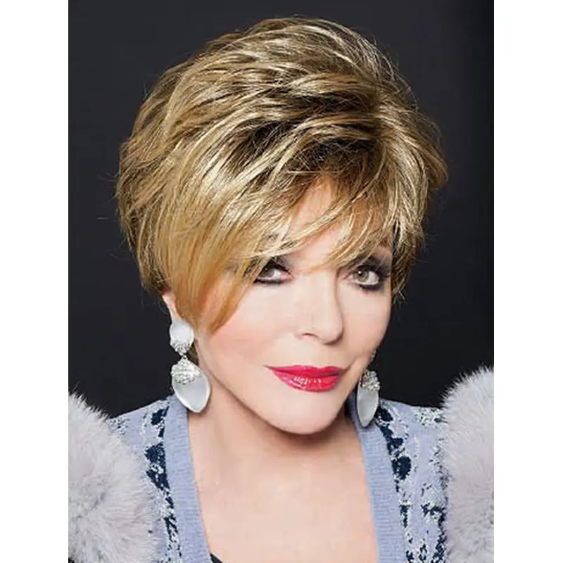 Blonde Wavy Synthetic Good Short Wigs